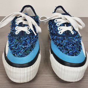 Julien David Platform Sneaker Blue & Teal Textile Womens Size 6 & 10